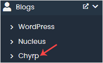 Chyrp softaculous