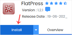 FlatPress install button