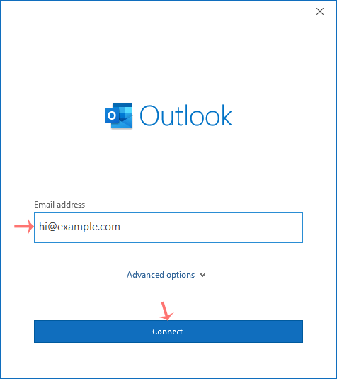 Outlook add new email