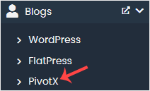 PivotX softaculous
