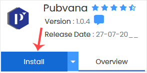 Pubvana install button
