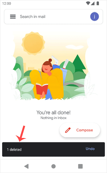 Android email deleted cpanel