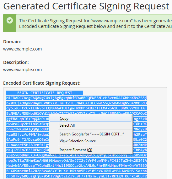 Csr generated