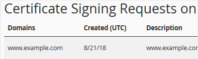 Csr ssl options