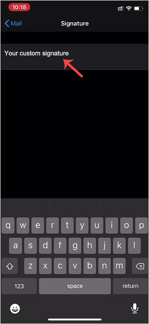 Customize apple ios signature