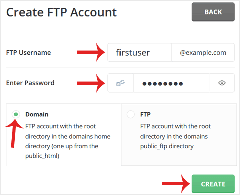 Da createftp acform