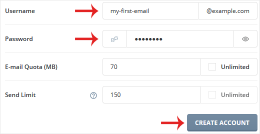 Da emailaccounts create frm