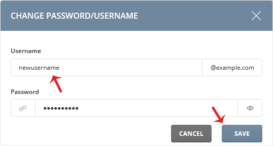 Da emailacct userrename