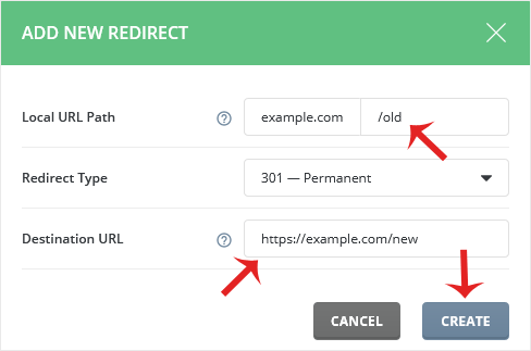 Da siteredirection creating