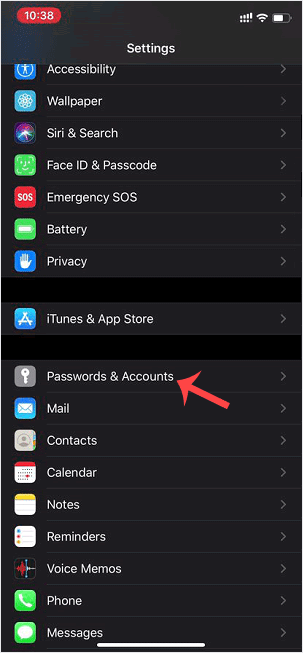 Ios apple passwords and accounts