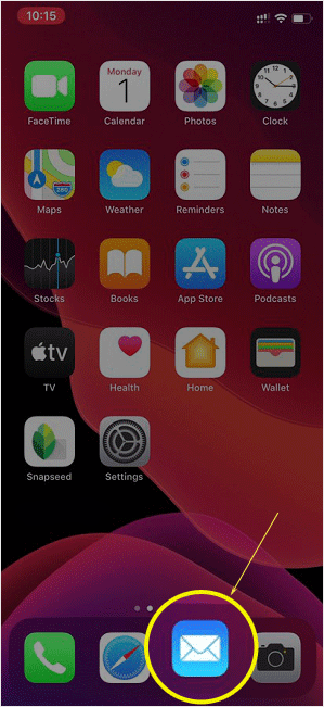 Ios mail icon home