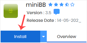 MiniBB install button
