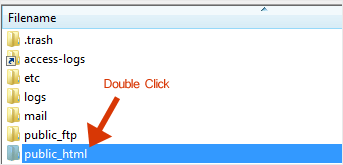 Open directory by double click