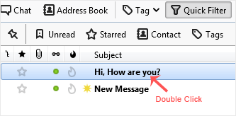 Open email