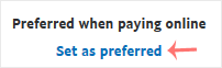 Paypal set as preferred