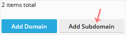 Plesk add subdomain button