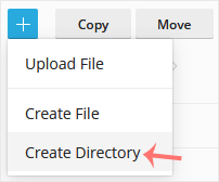 Plesk client create directory