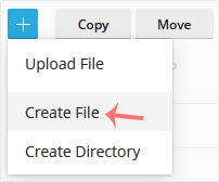 Plesk create file