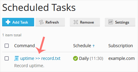 Plesk task edit