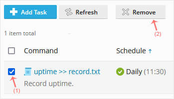 Plesk task remove