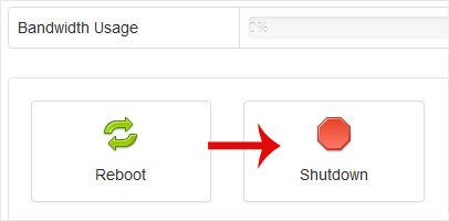 Solusvm shutdown vps