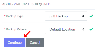 Backup generated