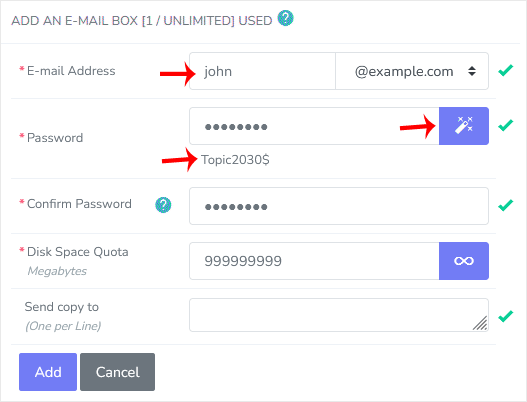 Create email address