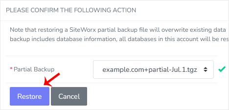 Restore popup