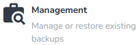 Sw backup management icon