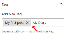 Wp adding post tag