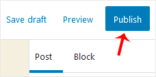 Wp publish first post