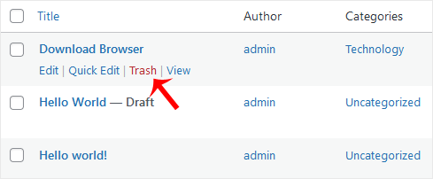 Wp removing selected post